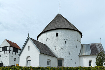 Rundkirche von Nylars, Bornholm, Dänemark - obrazy, fototapety, plakaty