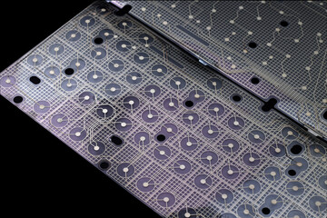 Circuit layout of a blue keyboard