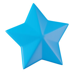 3d icon render of star.