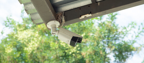 CCTV security camera at the park.
