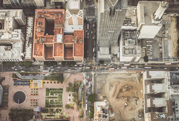 Los angeles aerial view from helicopter