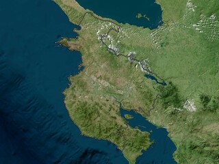 Guanacaste, Costa Rica. High-res satellite. No legend