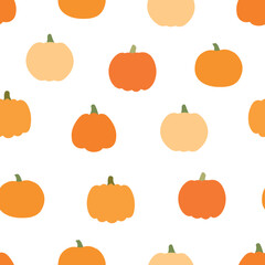 Seamless pattern pumpkin vector illustration