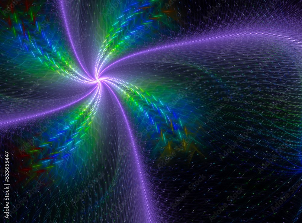 Poster fractal spiral. abstract fractal patterns and shapes. dynamic flowing natural forms.
