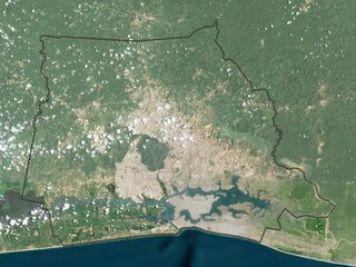 Abidjan, Cote d'Ivoire. High-res satellite. No legend