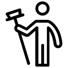 Janitor Vector Icon 
