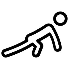 Reverse Lunge Vector Icon 