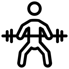Weightlifting Vector Icon 