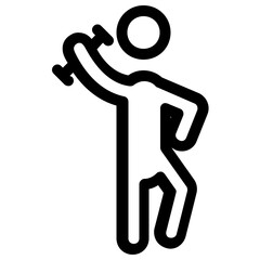 Weightlifting Vector Icon 