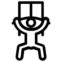 Chest Press Vector Icon 