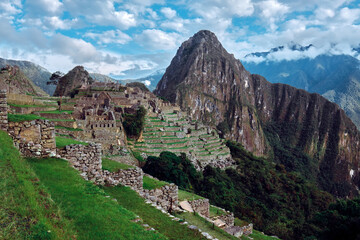 Fototapeta na wymiar Machu Picchu in the Andes. Landscape in Peru.