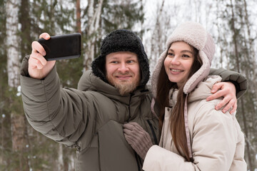 couple in winter park