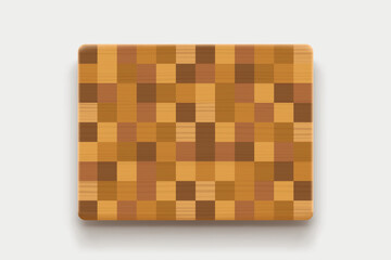 wooden cutting board from various wood pieces