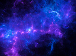 Fantastic abstract background from stars and galactic in space. Fractal art.
