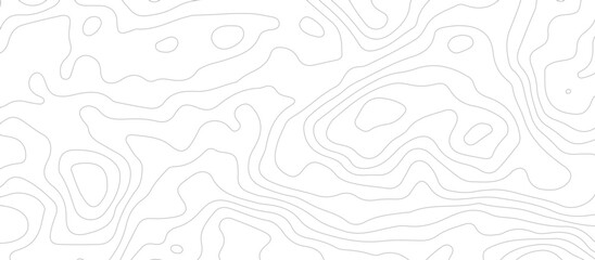 Black and white wave abstract topographic map contour, lines Pattern background. Topographic map and landscape terrain texture grid. Wavy banner and color geometric form.