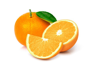 Obraz na płótnie Canvas orange fruit isolated on white