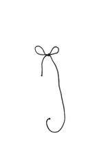 Black String Bow Isolated