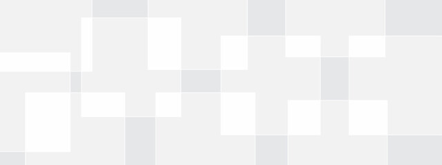 Abstract  white and gray geometric overlapping square pattern design of technology background with shadow. You can use for add, poster, design artwork, template, banner, wallpaper.