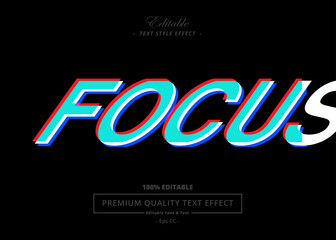 FOCUS VECTOR STYLE TEXT EFFECT