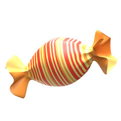 3D Illustration Halloween, Candy 3D Rendering