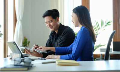 Business team are working together at meeting room at modern office..