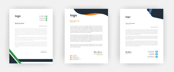 Creative letterhead   Elegant and minimalist style letterhead template design A4 sizes    
