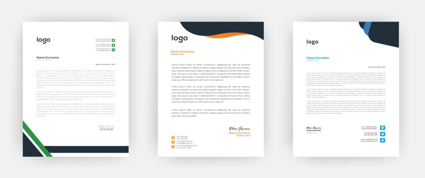 Creative letterhead   Elegant and minimalist style letterhead template design A4 sizes    