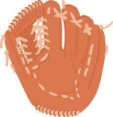 Cute Baseball Gloves Sports Equipment Illustration