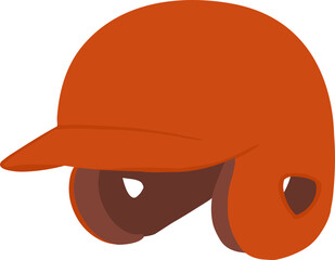 Cute Baseball Helmet Sports Equipment Illustration