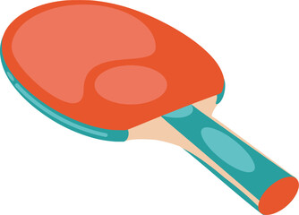Cute Table Tennis Paddle Sports Equipment Illustration