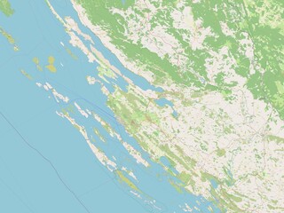 Zadarska, Croatia. OSM. No legend