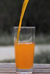 orange juice in a glass