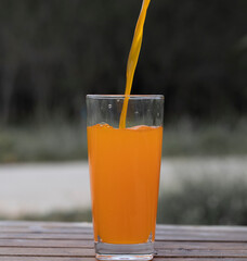orange juice in a glass