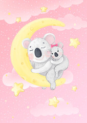 Koala with baby