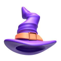 3D Illustration Halloween, Witch Hat 3D Rendering