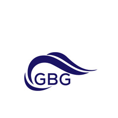GBG letter logo. GBG blue image on white background. GBG Monogram logo design for entrepreneur and...
