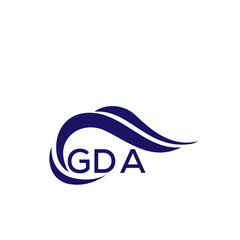 GDA letter logo. GDA blue image on white background. GDA Monogram logo design for entrepreneur and...