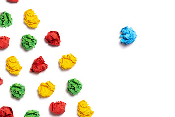 paper balls of different cheerful colors
