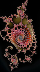 Artistic and imaginative digitally designed abstract 3D fractal background