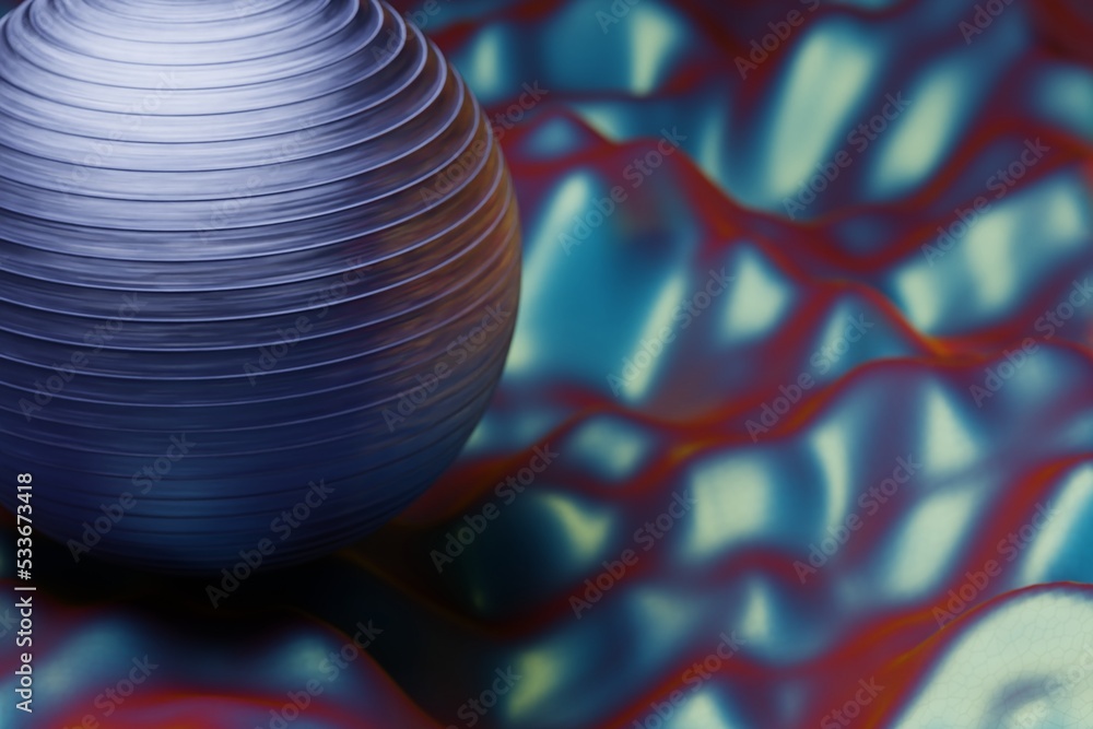Poster Beautiful Abstract colourful shiny background. Starburst dynamic Sphere. 3d rendering illustration Background pattern for design..