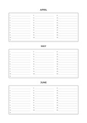 Elegant Monthly List Planner Template Sheet. Minimalist Planner Page Template. Modern planner template sheet.2