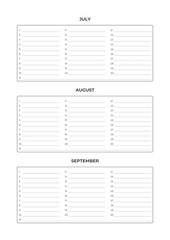 Elegant Monthly List Planner Template Sheet. Minimalist Planner Page Template. Modern planner template sheet.3