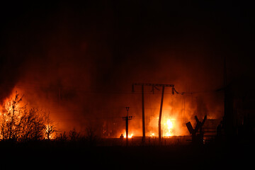 Big fire on the railway station