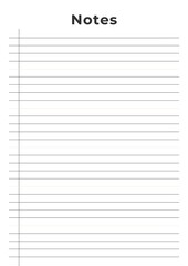 Clean Notes Planner Template Sheet. Minimalist Planner Page Template. Modern planner template sheet.