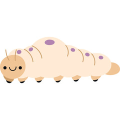 worm cute bug and insect