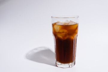 Ice Americano , in glass White Background