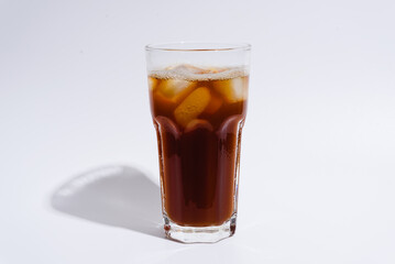 Ice Americano , Top view White Background