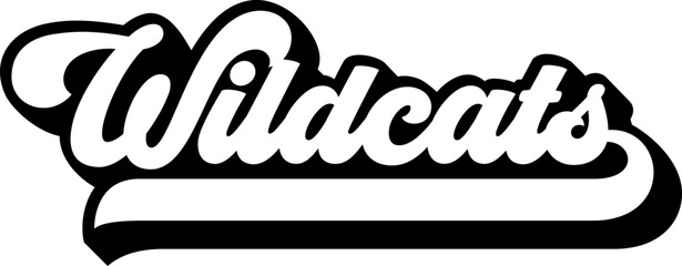 Wildcats lettering for t-shirt personalization