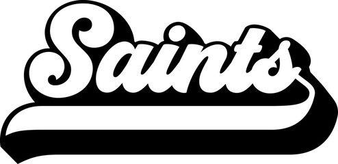 Saints lettering for t-shirt personalization © Riccardo Livorni/Wirestock Creators