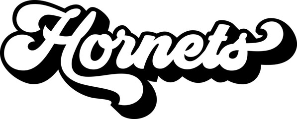 Hornets lettering for t-shirt personalization